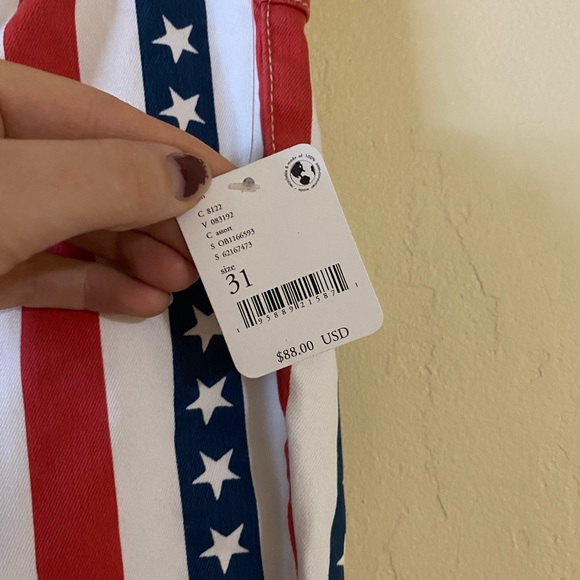 Free People BNWT American Flag Bell Bottoms SZ 31 - Picture 4 of 4